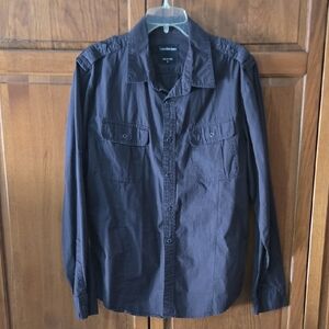 Calvin Klein Jeans Dark Brown Men's Large Casual Shirt